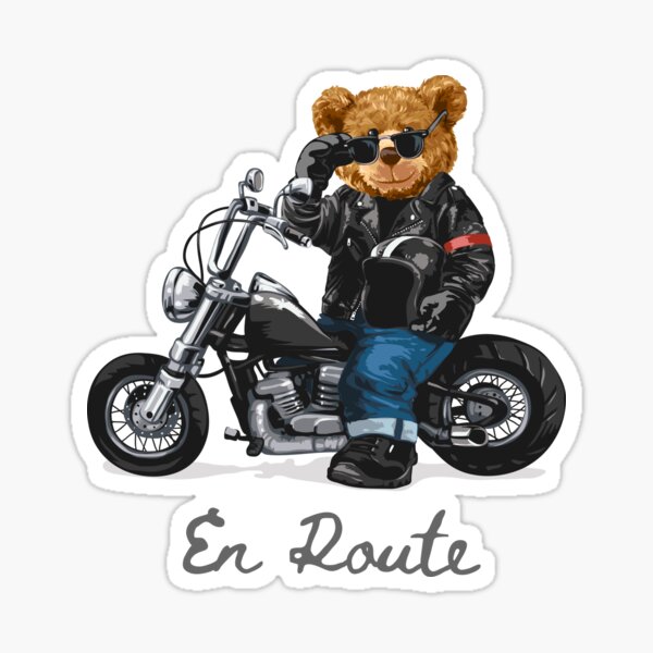 Teddy bear on clearance a motorcycle