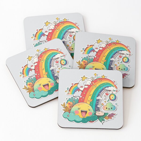 Item preview, stickers rainbow cartoon designed and sold by sammgdesign.