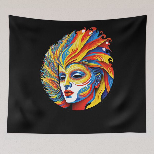 Item preview, dark barranquilla carnival mask designed and sold by Micapox.