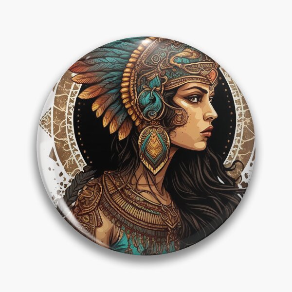 Item preview, Aztec Princess - Stunning Design on a White Background designed and sold by RuizCreative.