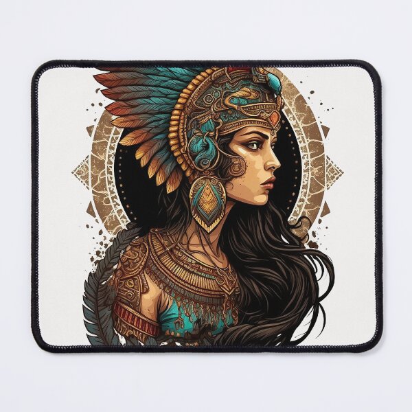 Item preview, Aztec Princess - Stunning Design on a White Background designed and sold by RuizCreative.