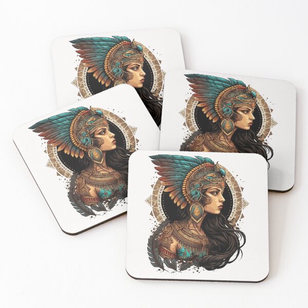 Item preview, Aztec Princess - Stunning Design on a White Background designed and sold by RuizCreative.