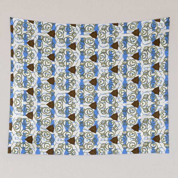 Item preview, White, light blue and reddish brown multi asymmetrical shapes modern design by Code03 designed and sold by Code03.