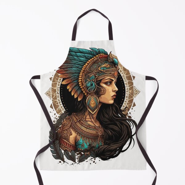 Item preview, Aztec Princess - Stunning Design on a White Background designed and sold by RuizCreative.