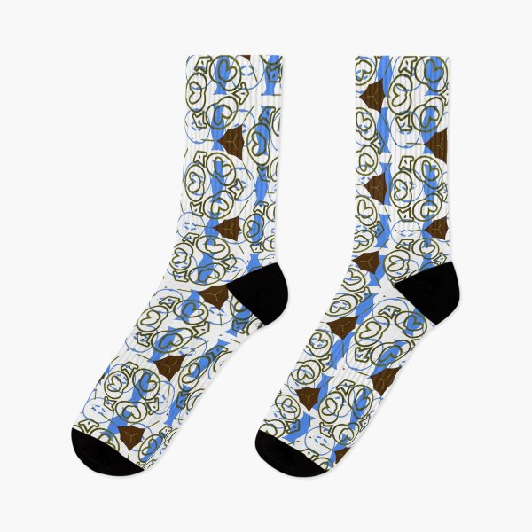 Item preview, White, light blue and reddish brown multi asymmetrical shapes modern design by Code03 designed and sold by Code03.