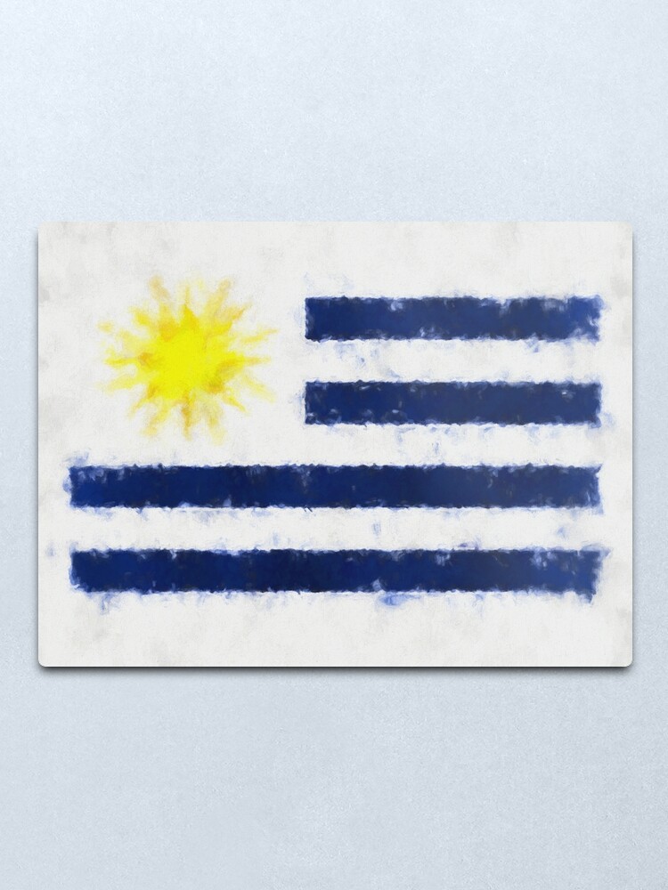 Alternate view of Uruguayan Flag Reworked No. 66, Series 5 Metal Print