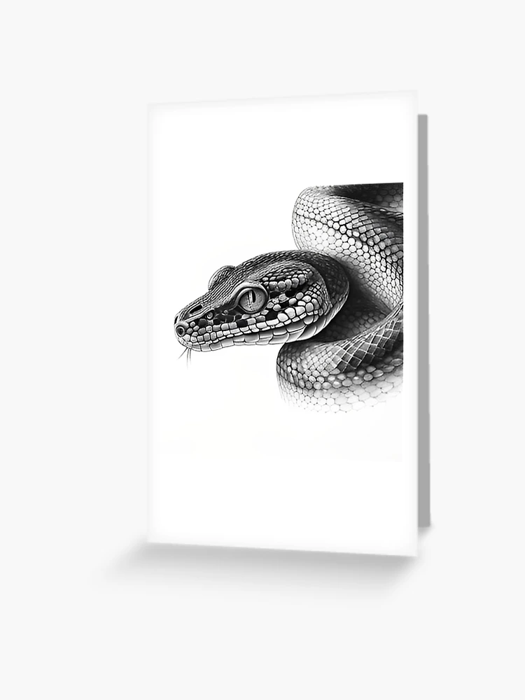 Snake Spirit Print, Pencil Drawing of a Ghost Snake in Black and White, 5x7  and 8x10 Print, Hand Drawn Snake Art - Etsy