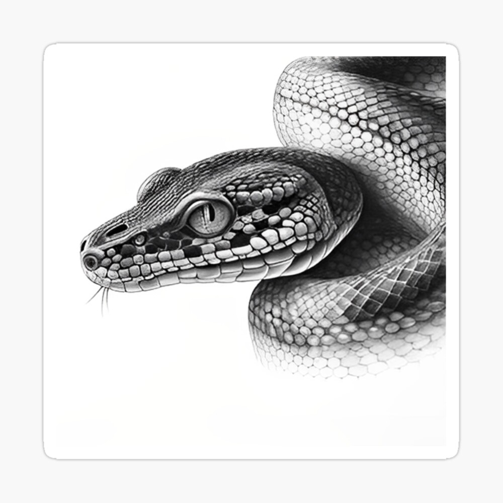 Realistic snake sketch