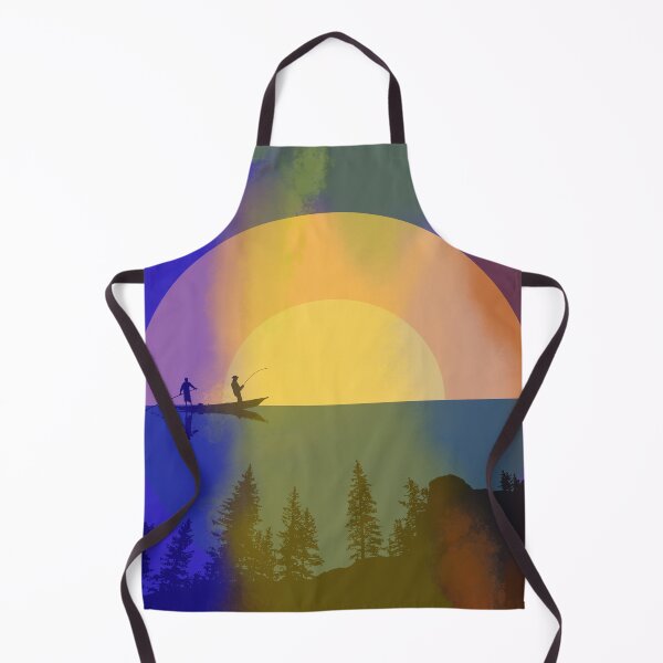 Item preview, Fishing at sunset Sticker designed and sold by Rowbic.