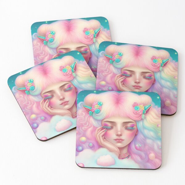 Item preview, Magical pastel colored portrait of a girl designed and sold by miamakescolors.