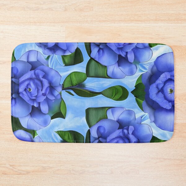 Item preview, Blue camellia flower pattern designed and sold by gramizzia.