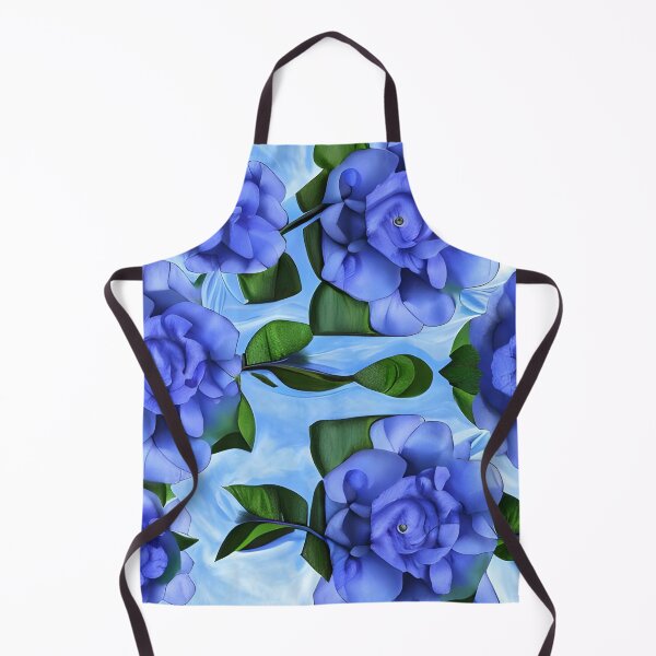 Item preview, Blue camellia flower pattern designed and sold by gramizzia.
