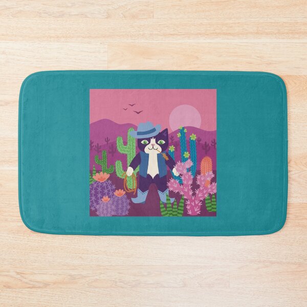 Item preview, Cat Cowboy & Cactus Desert designed and sold by BloomJoyStudio.
