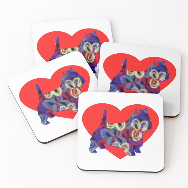 Item preview, I Heart My Westie Dog Neon Butterflies Silhouette  designed and sold by AMSonArt.