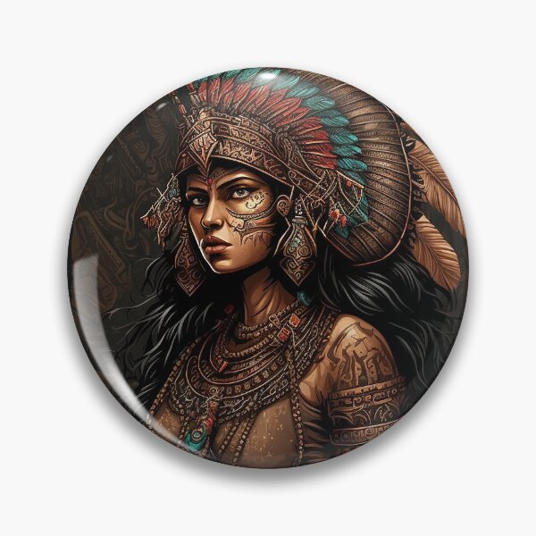 Item preview, Aztec Princess - Stunning Design on a Dark Background designed and sold by RuizCreative.