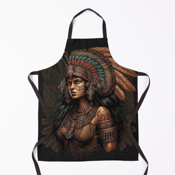 Item preview, Aztec Princess - Stunning Design on a Dark Background designed and sold by RuizCreative.