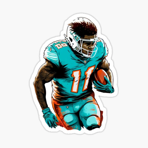 Tyreek Hill Miami Cartoon WHT