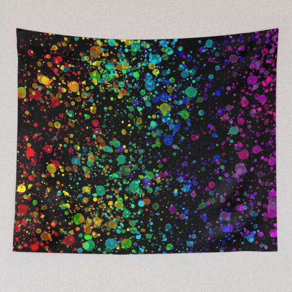 Item preview, Spilled Rainbow - Black Background designed and sold by FinapplePudding.