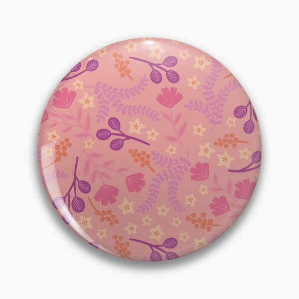 Item preview, Pretty Modern Floral Pattern in Pink Purple Peach designed and sold by BloomJoyStudio.