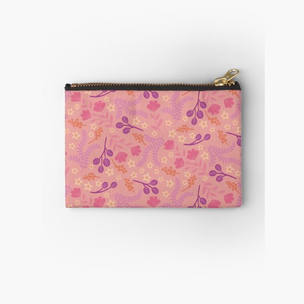 Item preview, Pretty Modern Floral Pattern in Pink Purple Peach designed and sold by BloomJoyStudio.
