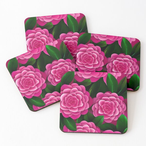 Item preview, Pink camellia flower background designed and sold by gramizzia.
