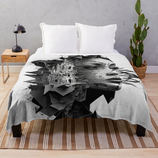 Item preview, Beautiful Woman connected with abstract architecture 18 designed and sold by Artistic Pandas.