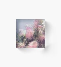 Wild Roses in Motion - Glitch Acrylic Block