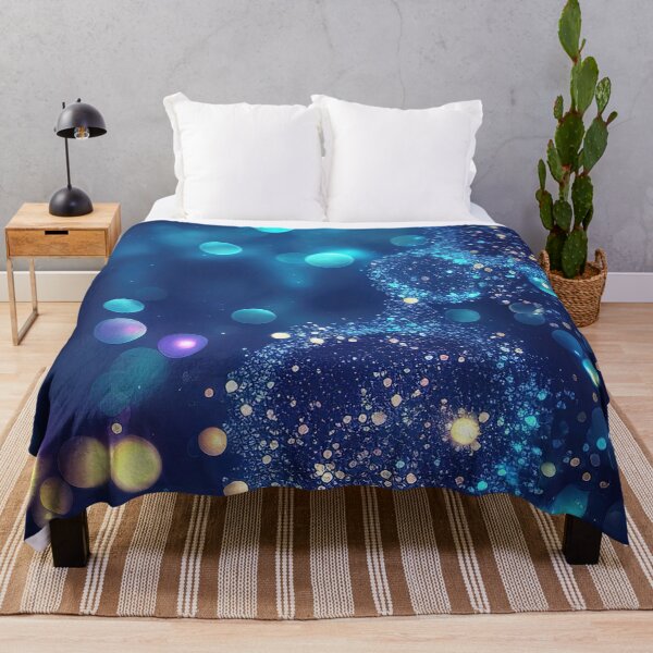 Item preview, Dark blue bokeh exploding bubbles underwater designed and sold by RK - Shop.