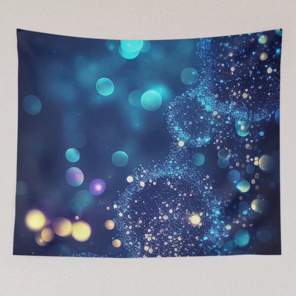 Item preview, Dark blue bokeh exploding bubbles underwater designed and sold by RK - Shop.