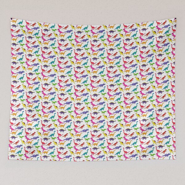 Item preview, Colourful Dinosaur Repeat Pattern designed and sold by TheDizzyFox.