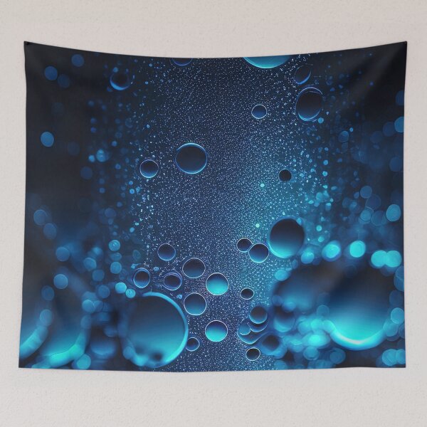 Item preview, Dark blue underwater lava lamp bubbles designed and sold by RK - Shop.