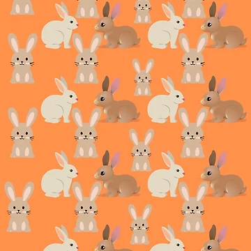 Artwork thumbnail, Cute rabbit pattern by Patternaart