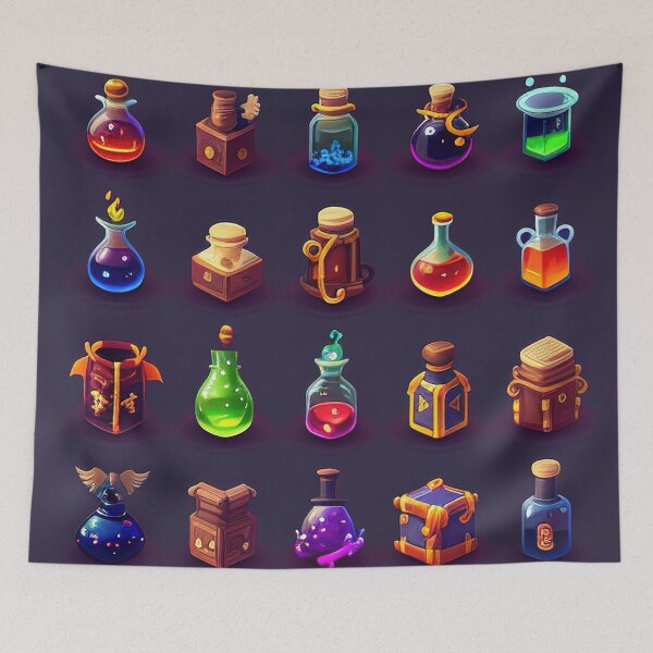 Item preview, Gaming 2d assets magic potions sprites artwork designed and sold by RK - Shop.