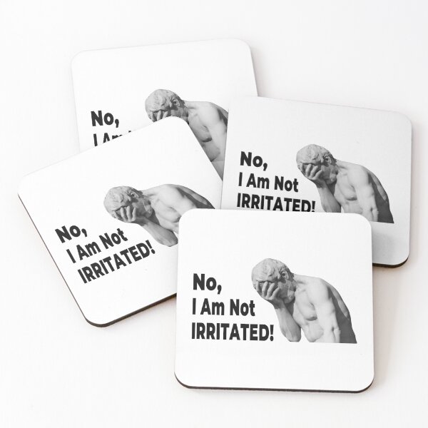 Item preview, No, I Am Not Irritated! (Funny Viral Quote - Facepalm Meme - Cool Hilarious Saying) designed and sold by SassyClassyMe.