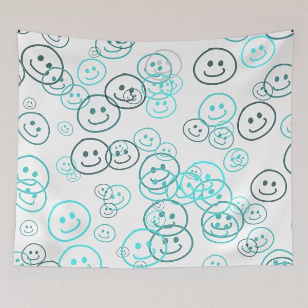 Item preview, Smiley Faces - Blue designed and sold by FinapplePudding.