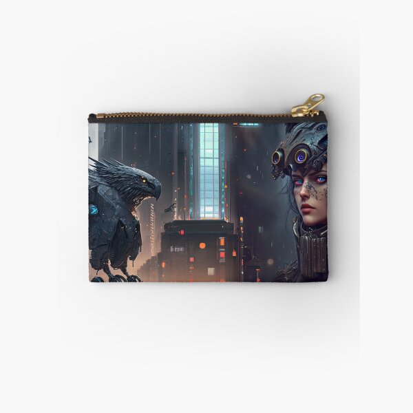 Item preview, The Raven - Technogoth Cyberpunk Sci Fi Gothic Fantasy Original Artwork - Very High Resolution, Also She's a Cybergoth - Original Artwork designed and sold by CloudofKnowing.