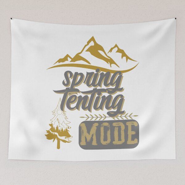 Item preview, spring tenting mode, forest river sun inside tree pine designed and sold by movie-popcorn.