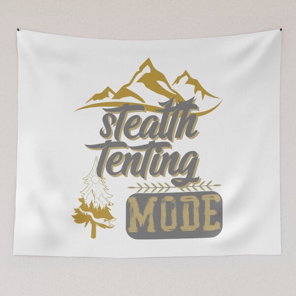 Item preview, stealth tenting mode, forest river sun inside tree pine designed and sold by movie-popcorn.