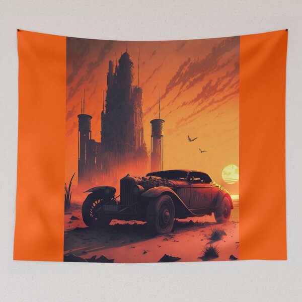 Item preview, Dystopian Sunrise: A Post-Apocalyptic Hot Rod Scene for Fans of Brutalism and American Industry #15 designed and sold by RodZnRoll.