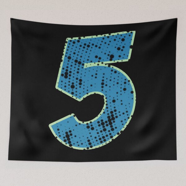 Item preview, Blue Number Shine-five designed and sold by TVstuff.