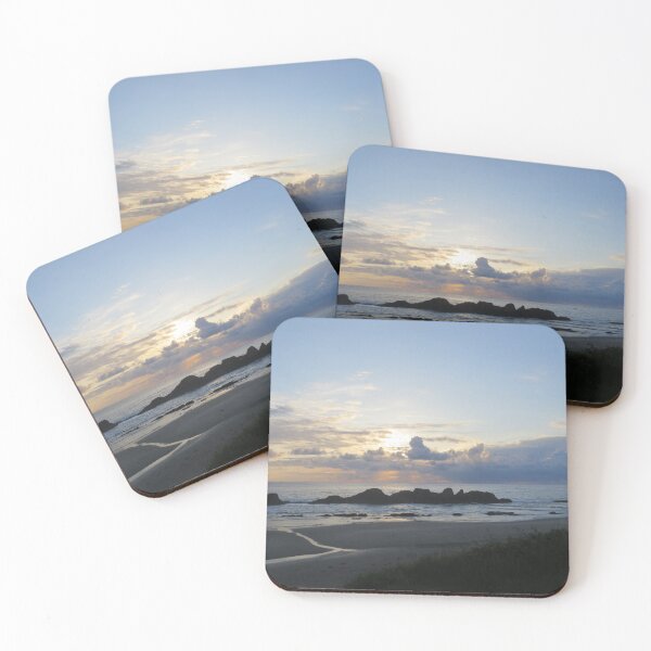 Item preview, Sunset over the Pacific Ocean - Central Oregon Coast At Low Tide designed and sold by TechLaughs.