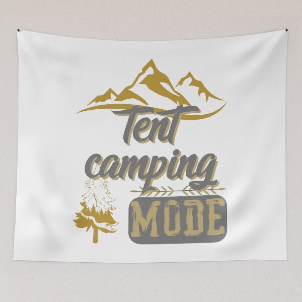 Item preview, tent camping mode, forest river sun inside tree pine designed and sold by movie-popcorn.