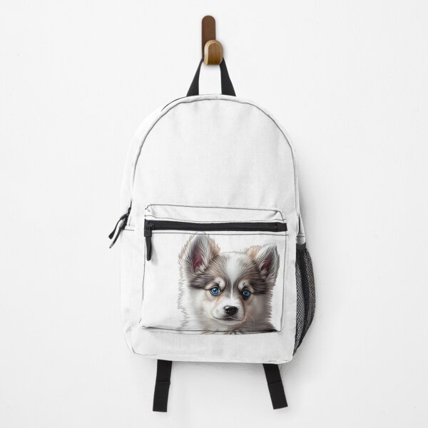 Item preview, Cute blue-eyed Pomsky/Mini Husky Puppy digital art drawing for printables designed and sold by BHC-P.
