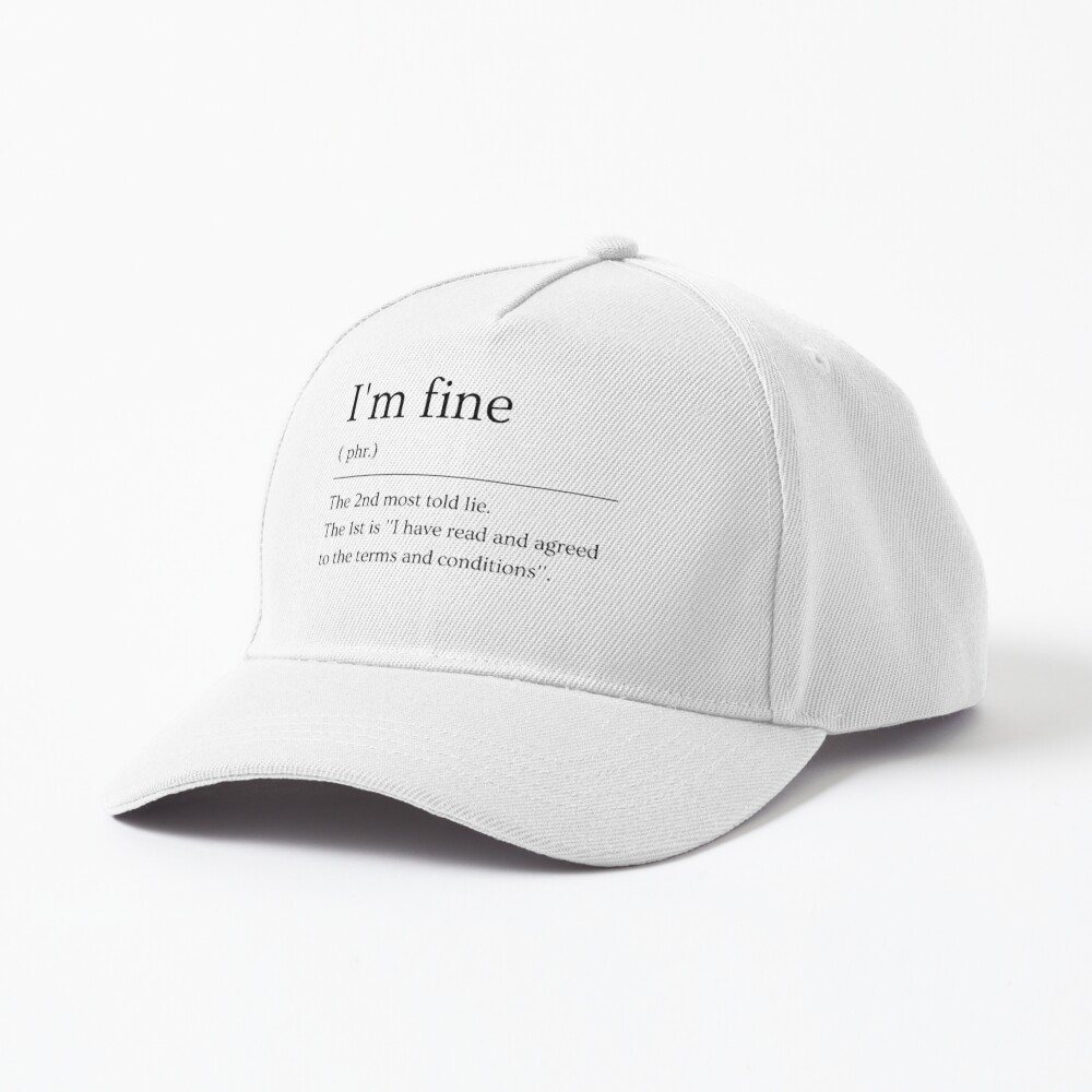 I'm fine, Dictionary Definition Sticker for Sale by ED-TDesigns