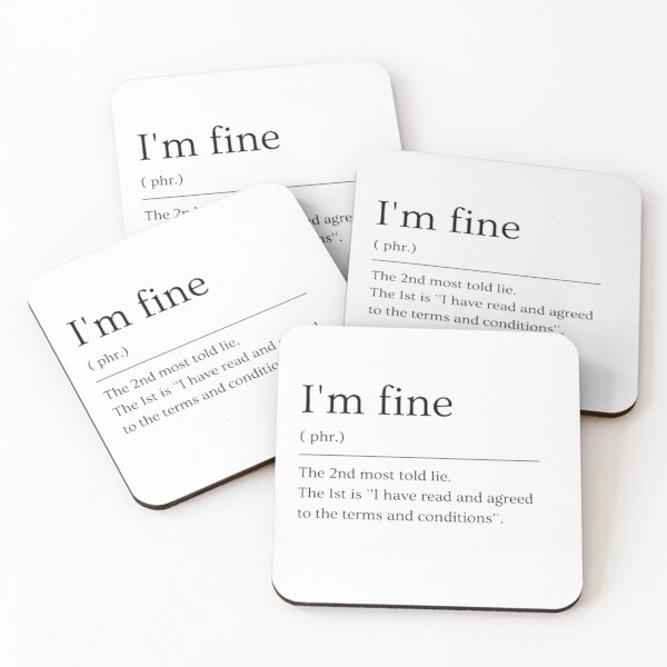 Item preview, I'm fine | Dictionary Definition designed and sold by ED-TDesigns.