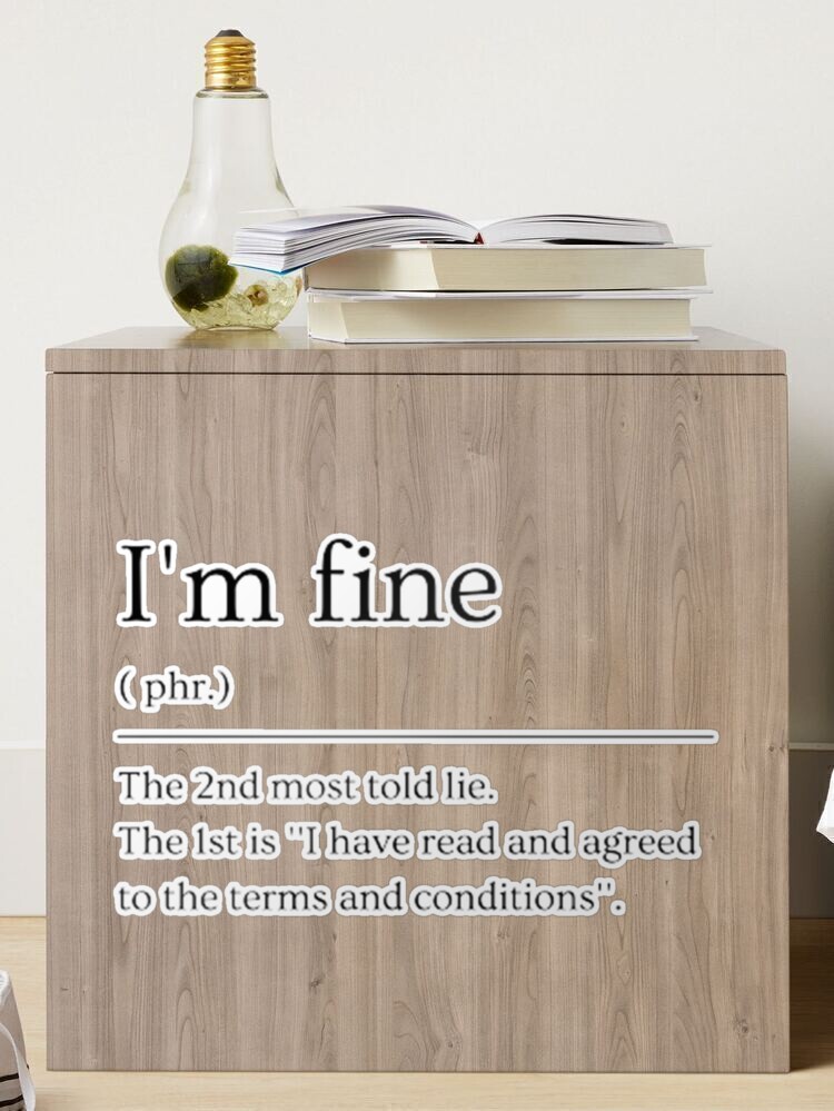 I'm fine, Dictionary Definition Sticker for Sale by ED-TDesigns