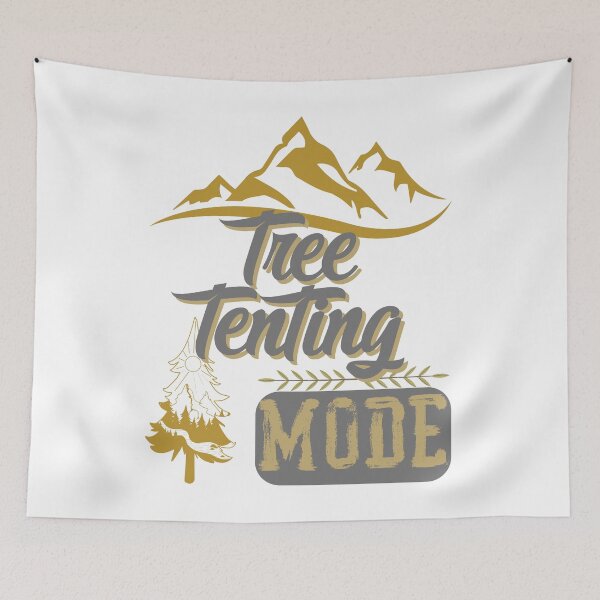 Item preview, tree tenting mode, forest river sun inside tree pine designed and sold by movie-popcorn.