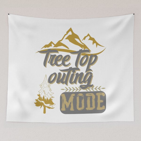 Item preview, tree top outing mode, forest river sun inside tree pine designed and sold by movie-popcorn.
