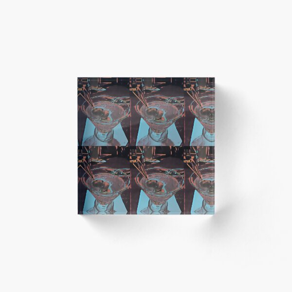 Martini Madness 3 Original Photography by Tony DuPuis Acrylic Block
