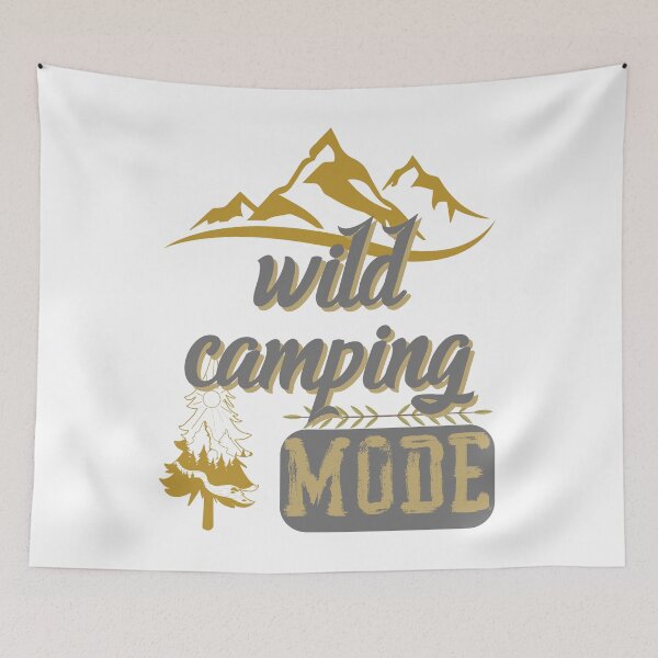 Item preview, wild camping mode, forest river sun inside tree pine designed and sold by movie-popcorn.